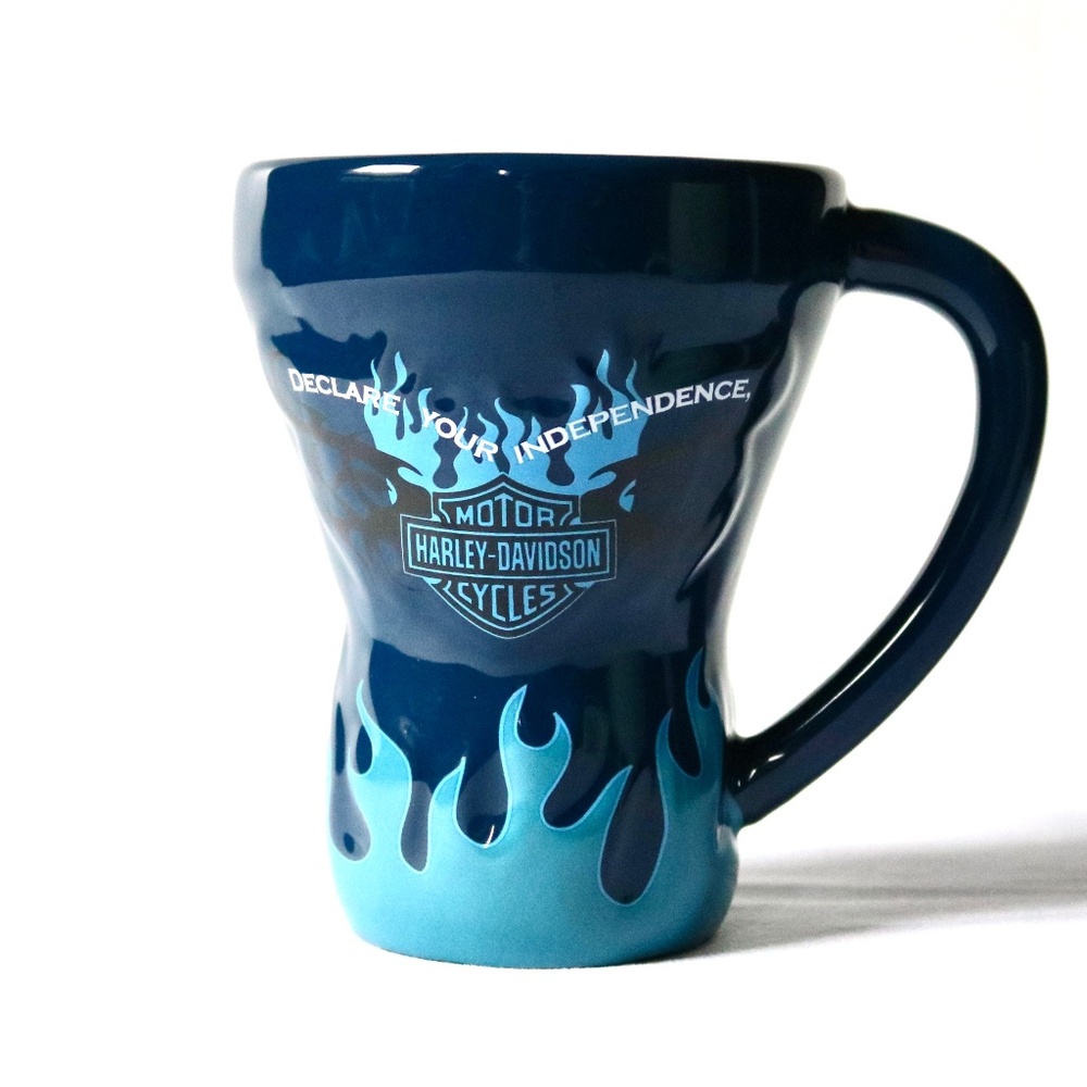 Harley-Davidson Coffee Tea Mug Blue Flame Official Licensed Product Motor Cycles